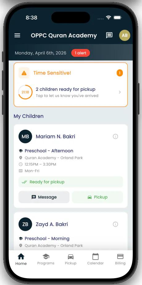 Parent — Pickup Alerts