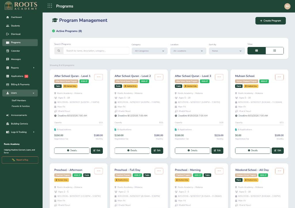 Roots Academy — Programs